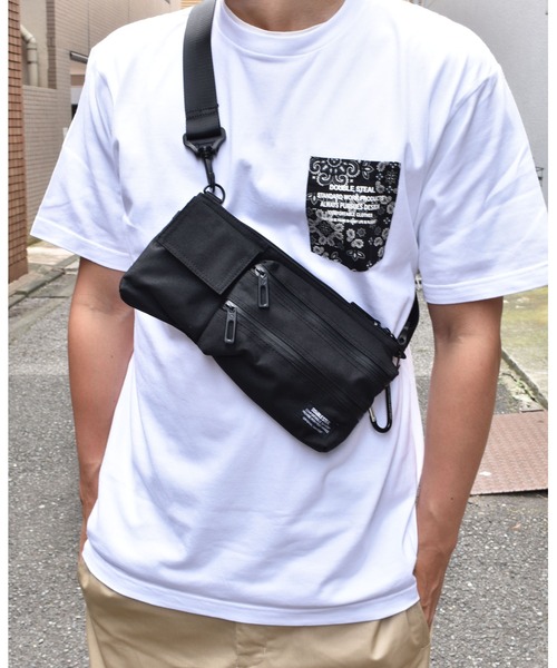 DOUBLE STEAL（ダブルスティール）の「Flap Shoulser Bag（ショルダーバッグ・メンズ・ブラック/グレー・FREE）」の2枚目の写真