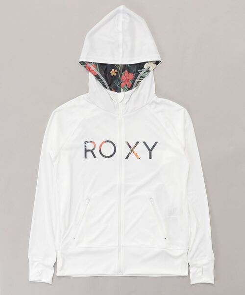 ROXY（ロキシー）の「ROXY/ロキシー  フード付きジップアップラッシュガード  RLY201021（ラッシュガード・レディース・ホワイト/ピンク/チャコールグレー・S/L/M）」の10枚目の写真