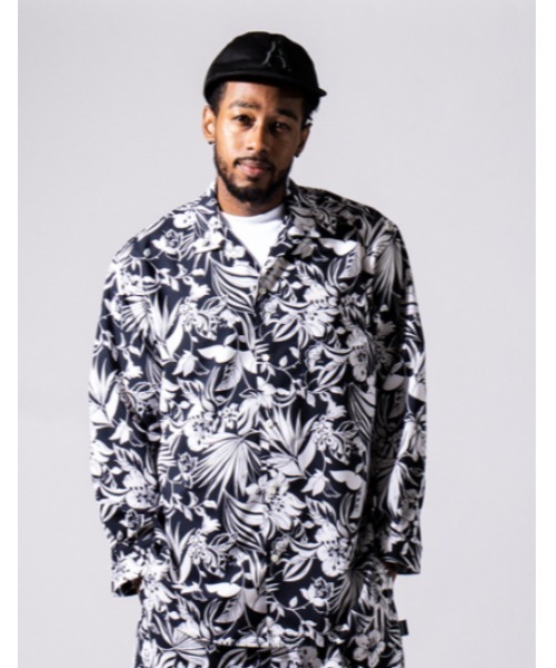 APPLEBUM アロハシャツ 黒・花柄 APPLEBUM（アップルバム）の「