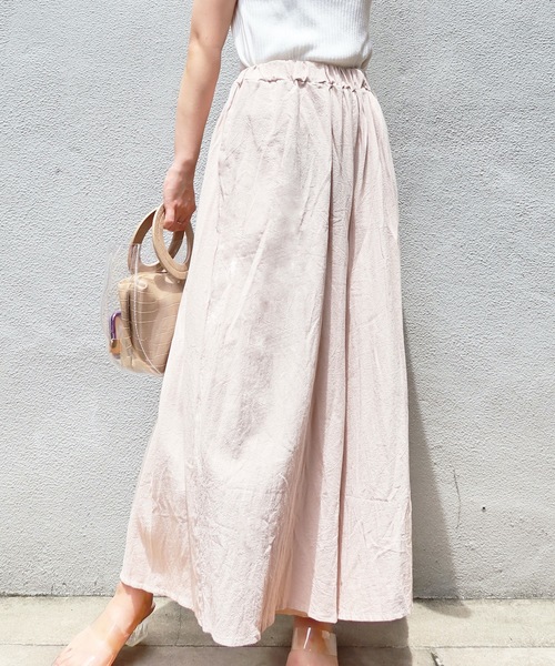 Riberry(リベリー)の「リネンライクワイドフレアーパンツ(その他パンツ・レディース・ブラック/ベージュ/グリーン/マスタード・FREE)」の8枚目の写真