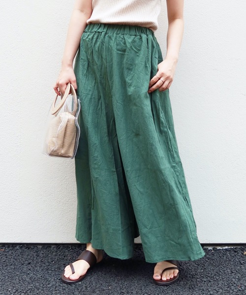 Riberry(リベリー)の「リネンライクワイドフレアーパンツ(その他パンツ・レディース・ブラック/ベージュ/グリーン/マスタード・FREE)」の17枚目の写真