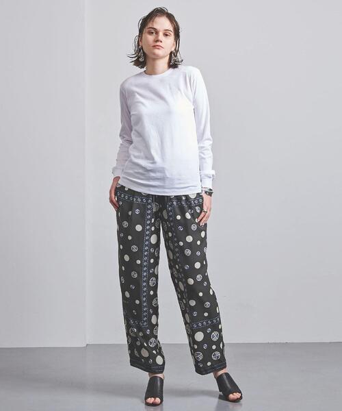 希少！UNITED ARROWS別注 manipuri マニプリ　プリントパンツ マニプリ manipuri パンツ ボタニカル柄 UNITED ARROWS F - メルカリ