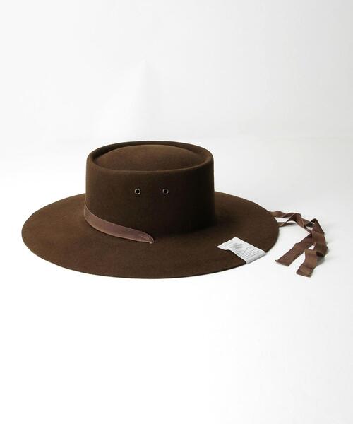 La Maison de Lyllis（メゾンドリリス）の「＜La maison de Lyllis＞ブルックブリムハット ◆（ハット・レディース・ダークブラウン/ベージュ・FREE）」の8枚目の写真
