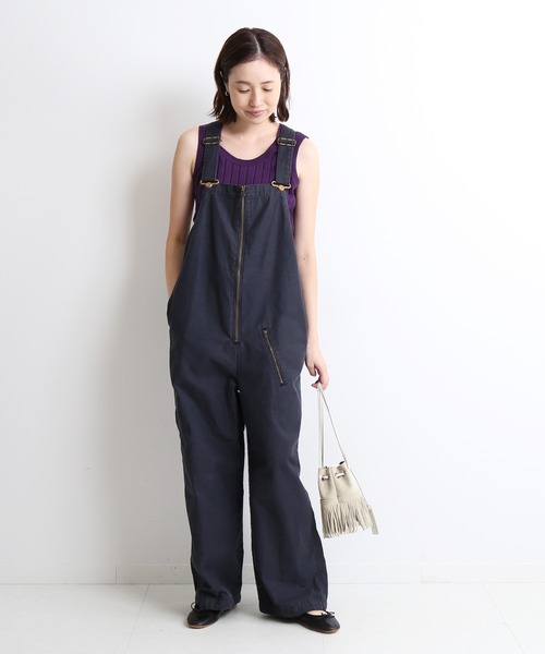 SLOBE IENA(スローブイエナ)の「ワイドテレコタンクトップ【手洗い可能】◆(タンクトップ・レディース・チャコールグレー/ベージュ/ラベンダー・FREE)」の6枚目の写真