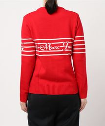美品 MARC JACOBS マークジェイコブス THE BAND SWEATER ロゴ 音符 刺〓 クルーネック ニット プルオーバー セーター XS レッド レディース 古着 中古 MARC JACOBS - 美品 MARC JACOBS マークジェイコブス THE BAND