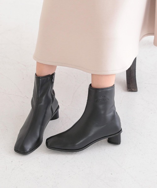 KOBE LETTUCE（コウベレタス）の「トライアングルヒールストレッチブーツ（ブーツ・レディース・ブラック系その他/ホワイト/ブラック/キャメル・L/M/LL/S）」の4枚目の写真