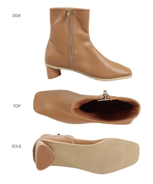 KOBE LETTUCE（コウベレタス）の「トライアングルヒールストレッチブーツ（ブーツ・レディース・ブラック系その他/ホワイト/ブラック/キャメル・L/M/LL/S）」の18枚目の写真