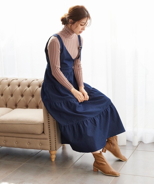 KOBE LETTUCE（コウベレタス）の「トライアングルヒールストレッチブーツ（ブーツ・レディース・ブラック系その他/ホワイト/ブラック/キャメル・L/M/LL/S）」の12枚目の写真