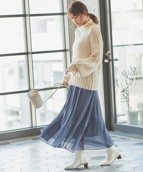 KOBE LETTUCE（コウベレタス）の「トライアングルヒールストレッチブーツ（ブーツ・レディース・ブラック系その他/ホワイト/ブラック/キャメル・L/M/LL/S）」の16枚目の写真