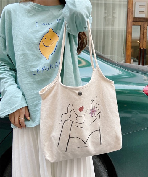 選べるサイズ展開 イラストプリントキャンバストートバッグ クライマックスセール再値下げ Www Akronautoauction Com