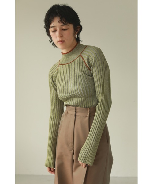 TODAYFUL(トゥデイフル)の「ラグランストライプニット(Raglan Stripe Knit)(ニット/セーター・レディース・ベージュ/ライトグリーン/ブルー・FREE)」の6枚目の写真