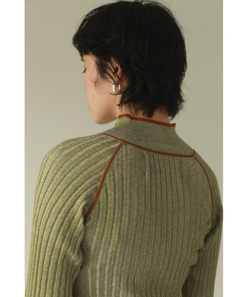 TODAYFUL(トゥデイフル)の「ラグランストライプニット(Raglan Stripe Knit)(ニット/セーター・レディース・ベージュ/ライトグリーン/ブルー・FREE)」の4枚目の写真