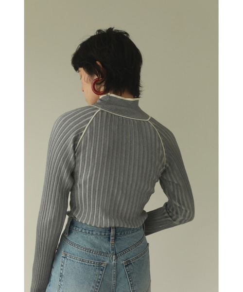 TODAYFUL(トゥデイフル)の「ラグランストライプニット(Raglan Stripe Knit)(ニット/セーター・レディース・ベージュ/ライトグリーン/ブルー・FREE)」の9枚目の写真