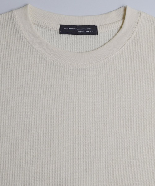 Confirm(コンファーム)の「Confirm / コンファーム フェイクレイヤードワッフルロンT(Tシャツ/カットソー・メンズ・チャコールグレー/ホワイト/ミント/ベージュ・M/L)」の13枚目の写真