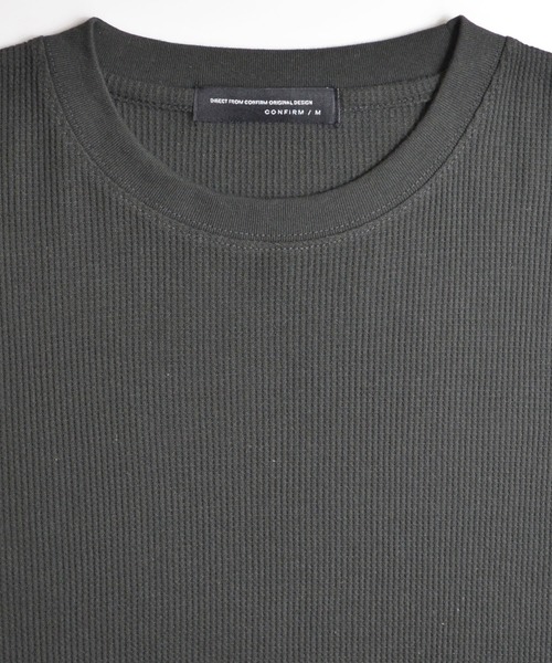Confirm(コンファーム)の「Confirm / コンファーム フェイクレイヤードワッフルロンT(Tシャツ/カットソー・メンズ・チャコールグレー/ホワイト/ミント/ベージュ・M/L)」の10枚目の写真