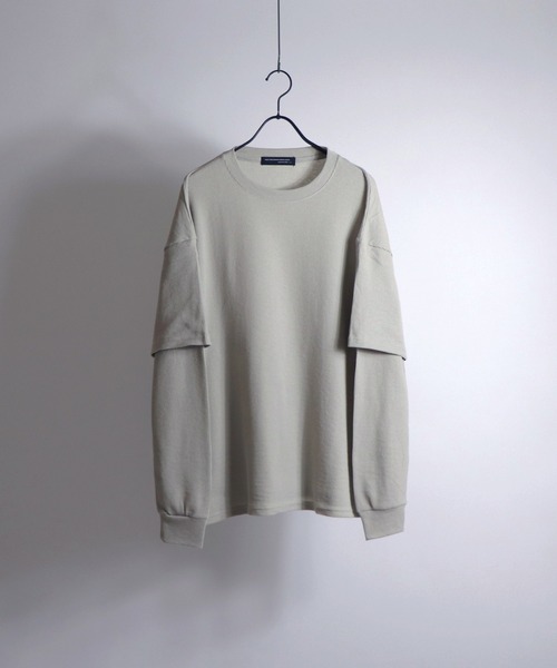 Confirm(コンファーム)の「Confirm / コンファーム フェイクレイヤードワッフルロンT(Tシャツ/カットソー・メンズ・チャコールグレー/ホワイト/ミント/ベージュ・M/L)」の19枚目の写真