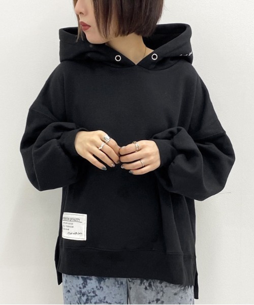 apres jour mignon(アプレジュールミニョン)の「ラベルフーディー【ZOZOTOWN限定アイテム】(パーカー・レディース・ブラック/アイボリー/モカ/ブルー系その他・X-LARGE/フリー)」の11枚目の写真