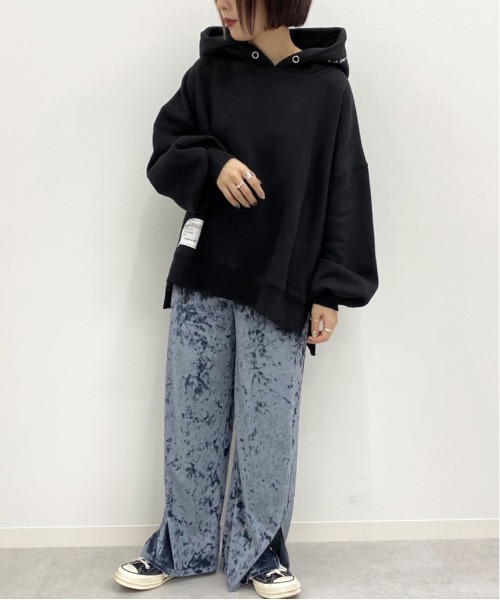 apres jour mignon(アプレジュールミニョン)の「ラベルフーディー【ZOZOTOWN限定アイテム】(パーカー・レディース・ブラック/アイボリー/モカ/ブルー系その他・X-LARGE/フリー)」の15枚目の写真