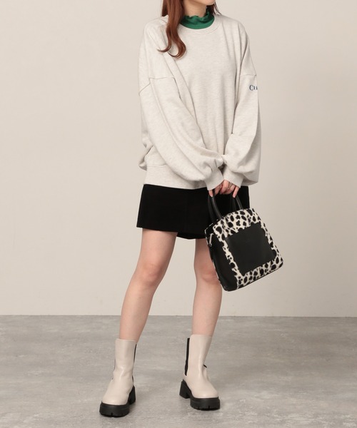 ベロアパイルSQUAREネックトップス　ヘザーグレー セール】シアーテレコハイネックトップス 921185（Tシャツ