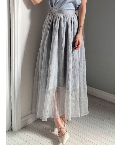 RESEXXY(リゼクシー)の「ドッキングフレアスカート(スカート・レディース・オフホワイト/ミント/ブルー/ベージュ・FREE)」の4枚目の写真