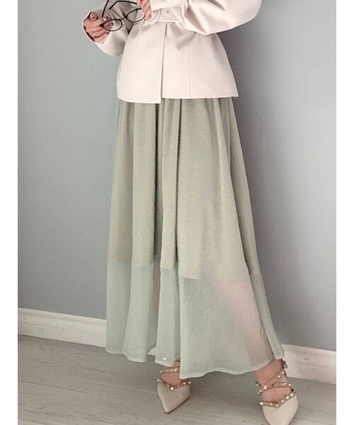 RESEXXY(リゼクシー)の「ドッキングフレアスカート(スカート・レディース・オフホワイト/ミント/ブルー/ベージュ・FREE)」の3枚目の写真