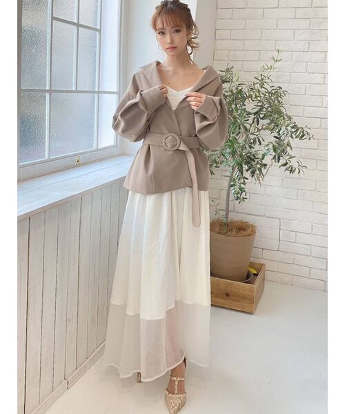 RESEXXY(リゼクシー)の「ドッキングフレアスカート(スカート・レディース・オフホワイト/ミント/ブルー/ベージュ・FREE)」の10枚目の写真