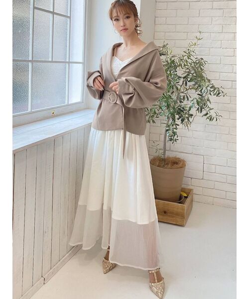 RESEXXY(リゼクシー)の「ドッキングフレアスカート(スカート・レディース・オフホワイト/ミント/ブルー/ベージュ・FREE)」の12枚目の写真