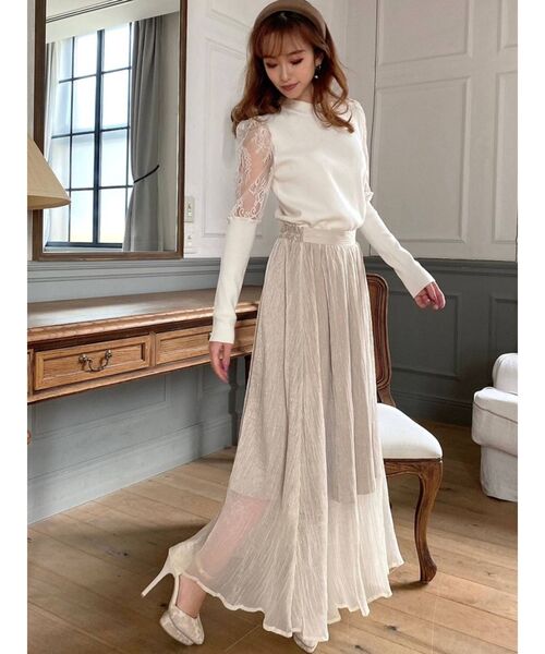 RESEXXY(リゼクシー)の「ドッキングフレアスカート(スカート・レディース・オフホワイト/ミント/ブルー/ベージュ・FREE)」の13枚目の写真