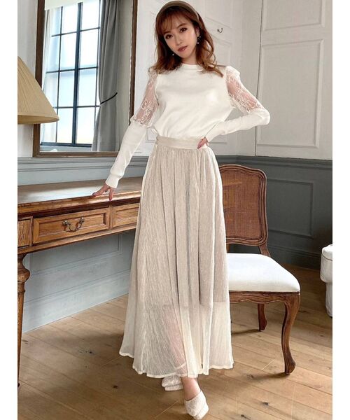 RESEXXY(リゼクシー)の「ドッキングフレアスカート(スカート・レディース・オフホワイト/ミント/ブルー/ベージュ・FREE)」の15枚目の写真