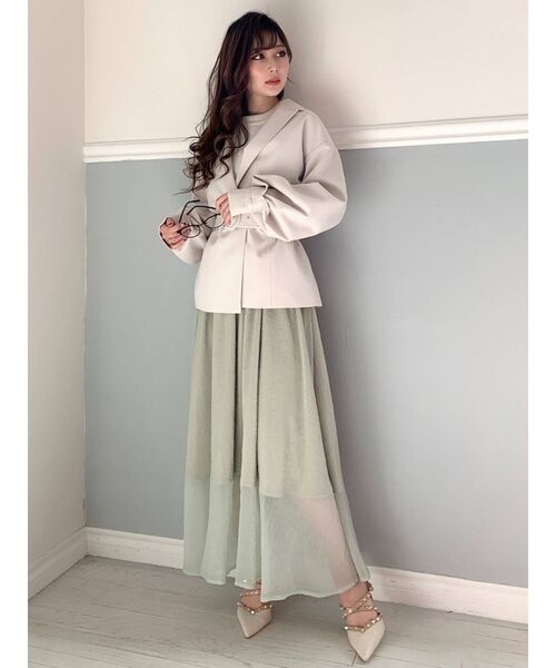 RESEXXY(リゼクシー)の「ドッキングフレアスカート(スカート・レディース・オフホワイト/ミント/ブルー/ベージュ・FREE)」の17枚目の写真