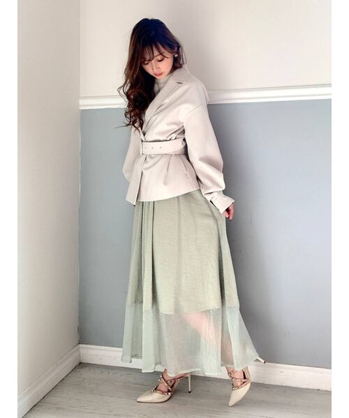 RESEXXY(リゼクシー)の「ドッキングフレアスカート(スカート・レディース・オフホワイト/ミント/ブルー/ベージュ・FREE)」の18枚目の写真