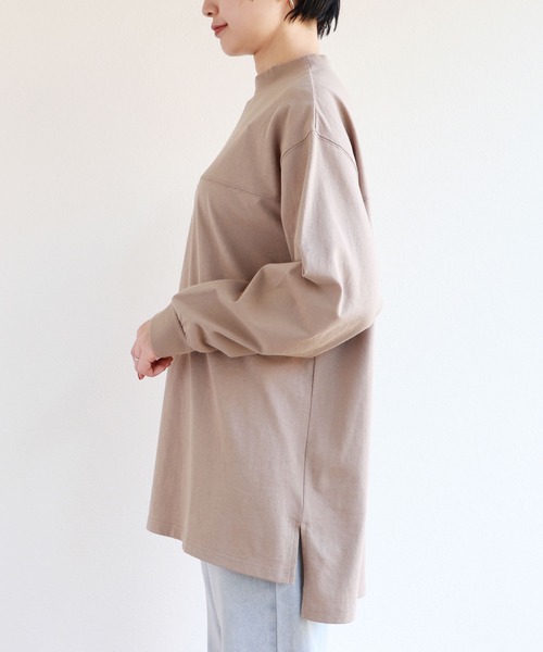 andme(アンドミー)の「USAコットン長袖フットボールTシャツ(Tシャツ/カットソー・レディース・チャコールグレー/ブラック/ベージュ/オフホワイト/キナリ・M)」の20枚目の写真