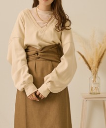 Ambre Neige | Vネックヘビープルオーバー／【WEB/EC限定商品】(スウェット)