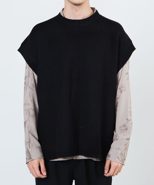 WEGO（ウィゴー）の「WEGO/サイドスリットベスト（ベスト・メンズ・サックスブルー/ベージュ/ライトグレー/ブラック・MEDIUM/LARGE）」の12枚目の写真