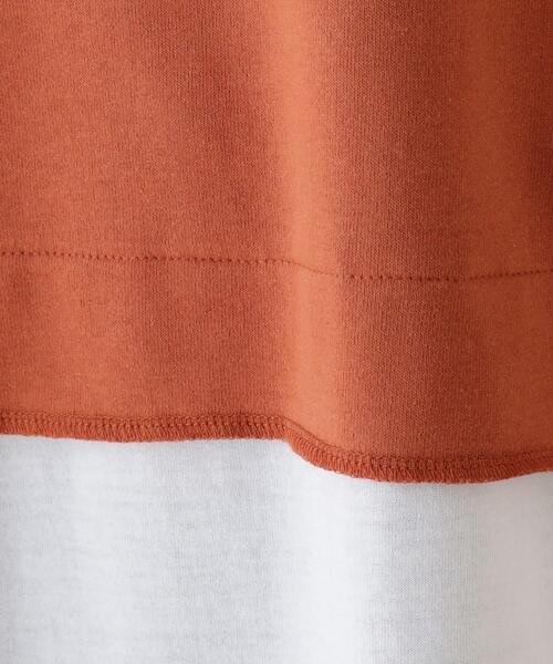 Cutie Blonde（キューティーブロンド）の「◆【S-L】キーネックレイヤード風プルオーバー（スウェット・レディース・ライトベージュ/チャコールグレー/カーキ/ダークオレンジ・02/01/03）」の15枚目の写真