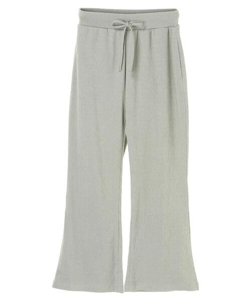 Green　Parks（グリーンパークス）の「変形ジャガードカットパンツ＊（その他パンツ・レディース・チャコールグレー/カーキ/ライトベージュ・FREE）」の6枚目の写真