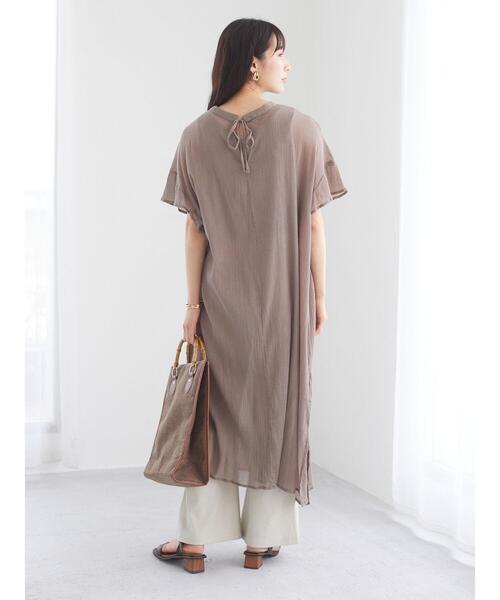 Green　Parks（グリーンパークス）の「変形ジャガードカットパンツ＊（その他パンツ・レディース・チャコールグレー/カーキ/ライトベージュ・FREE）」の8枚目の写真