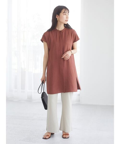 Green　Parks（グリーンパークス）の「変形ジャガードカットパンツ＊（その他パンツ・レディース・チャコールグレー/カーキ/ライトベージュ・FREE）」の11枚目の写真