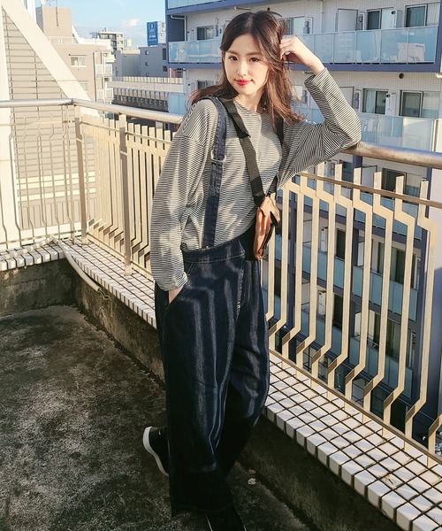 WESTSEA(ウエストシー)の「ドルマンスリーブ ボーダー 長袖Tシャツ(Tシャツ/カットソー・レディース・オレンジ/ブラック/ミント・FREE)」の14枚目の写真