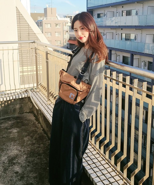 WESTSEA(ウエストシー)の「ドルマンスリーブ ボーダー 長袖Tシャツ(Tシャツ/カットソー・レディース・オレンジ/ブラック/ミント・FREE)」の15枚目の写真