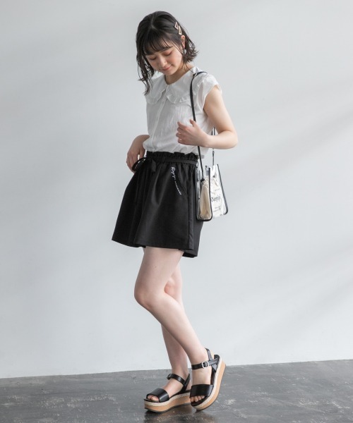 repipi armario(レピピ アルマリオ)の「フリル2WAYブラウス(シャツ/ブラウス・キッズ・ホワイト/ブラック/チャコールグレー・LARGE/SMALL/MEDIUM)」の8枚目の写真