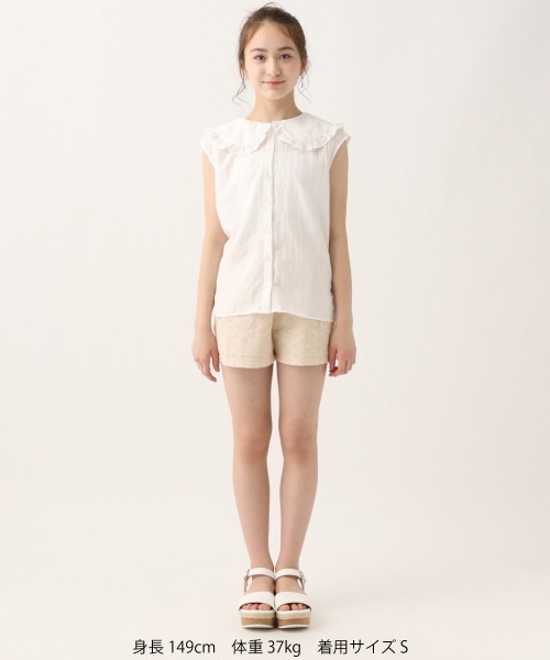 repipi armario(レピピ アルマリオ)の「フリル2WAYブラウス(シャツ/ブラウス・キッズ・ホワイト/ブラック/チャコールグレー・LARGE/SMALL/MEDIUM)」の17枚目の写真