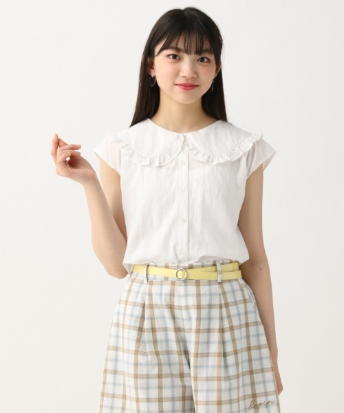 repipi armario(レピピ アルマリオ)の「フリル2WAYブラウス(シャツ/ブラウス・キッズ・ホワイト/ブラック/チャコールグレー・LARGE/SMALL/MEDIUM)」の18枚目の写真