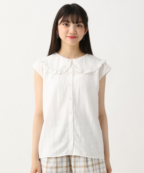 repipi armario(レピピ アルマリオ)の「フリル2WAYブラウス(シャツ/ブラウス・キッズ・ホワイト/ブラック/チャコールグレー・LARGE/SMALL/MEDIUM)」の22枚目の写真