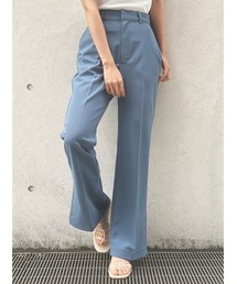 one way | 【oneway】ジョーゼットPUスリットフレアーパンツ(スラックス)