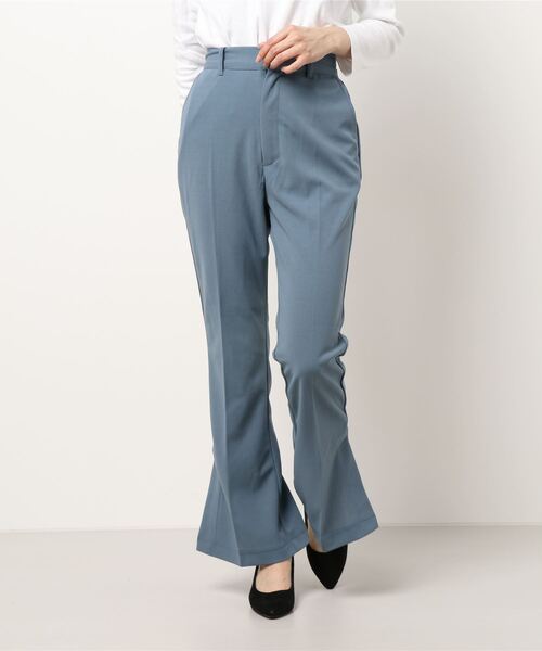 one way（ワンウェイ）の「【oneway】ジョーゼットPUスリットフレアーパンツ（スラックス・レディース・ブラック/ライトブルー/ホワイト・FREE）」の13枚目の写真