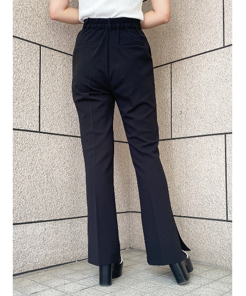 one way（ワンウェイ）の「【oneway】ジョーゼットPUスリットフレアーパンツ（スラックス・レディース・ブラック/ライトブルー/ホワイト・FREE）」の9枚目の写真