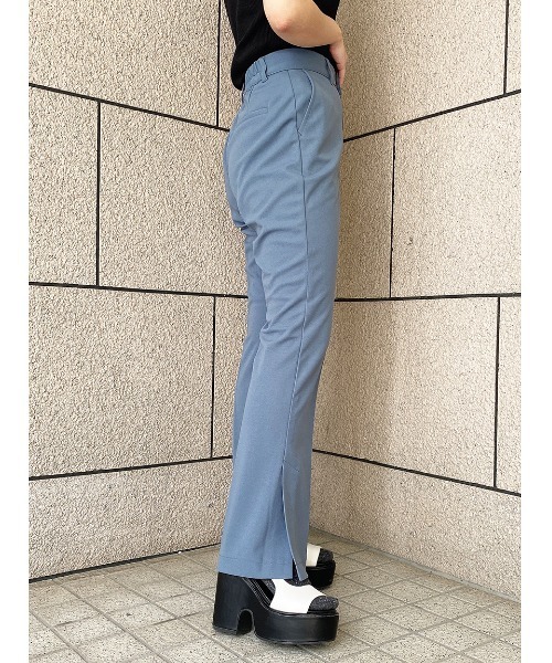 one way（ワンウェイ）の「【oneway】ジョーゼットPUスリットフレアーパンツ（スラックス・レディース・ブラック/ライトブルー/ホワイト・FREE）」の10枚目の写真