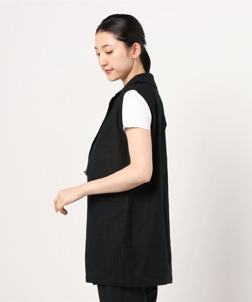 Per sist ence（パーシエンス）の「Per sist ence/パーシエンス　リネンライク　ノースリーブジャケット（その他アウター・レディース・ベージュ/ブラウン/ブルー/アイボリー/ブラック・FREE）」の6枚目の写真