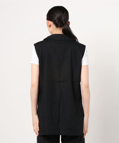 Per sist ence（パーシエンス）の「Per sist ence/パーシエンス　リネンライク　ノースリーブジャケット（その他アウター・レディース・ベージュ/ブラウン/ブルー/アイボリー/ブラック・FREE）」の7枚目の写真